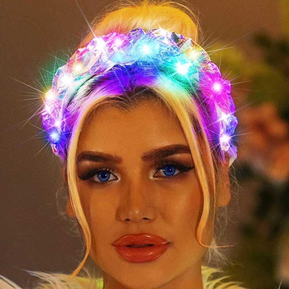 2140 Light Up Headbands LED Glow Headband Festival Costume Hair Accessories